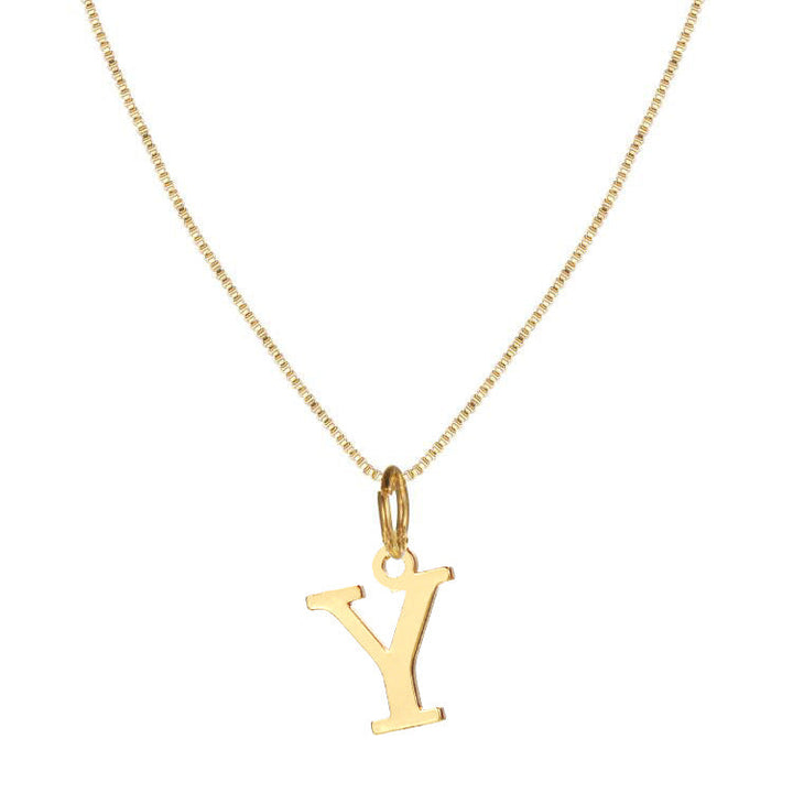 BowLift | 14k Minimal Serif Initial Necklace