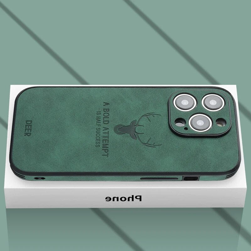BowLift | Deer - Luxury Leather iPhone Case with Stylish Design and Shockproof Protection