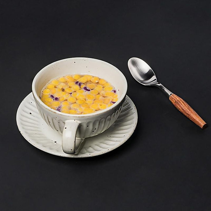 ElegantBowl – Set of 2 Stoneware Bowls with Spoon Bowlift