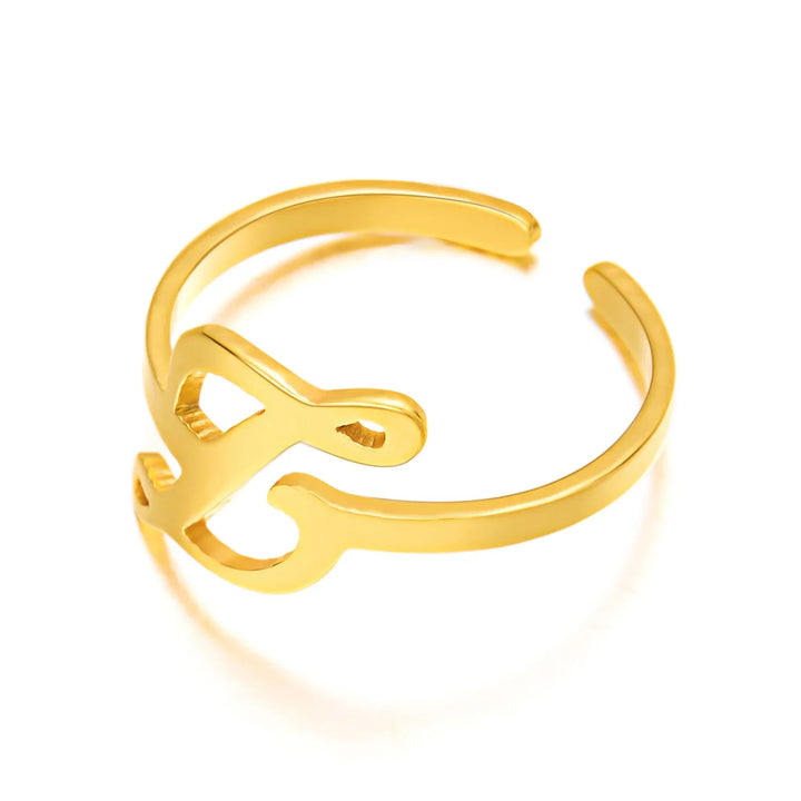 BowLift | Adjustable Italic Cursive Letter Initial Ring