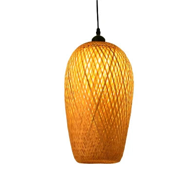 Rattan Chandelier | Handmade Boho Pendant Lamp for Dining Room & Living Room | Bowlift