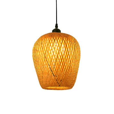 Rattan Chandelier | Handmade Boho Pendant Lamp for Dining Room & Living Room | Bowlift
