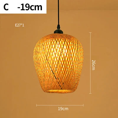 Handmade Rattan Pendant Light | Natural Lighting for Living Room & Dining Room | Cozy Bohemian Style | Bowlift