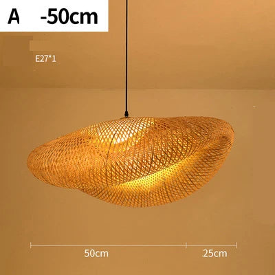 Handmade Rattan Pendant Light | Natural Lighting for Living Room & Dining Room | Cozy Bohemian Style | Bowlift
