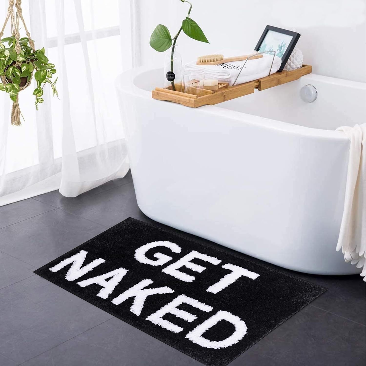 BowLift | Get Naked Bath Mat – Soft tufted bathroom rug
