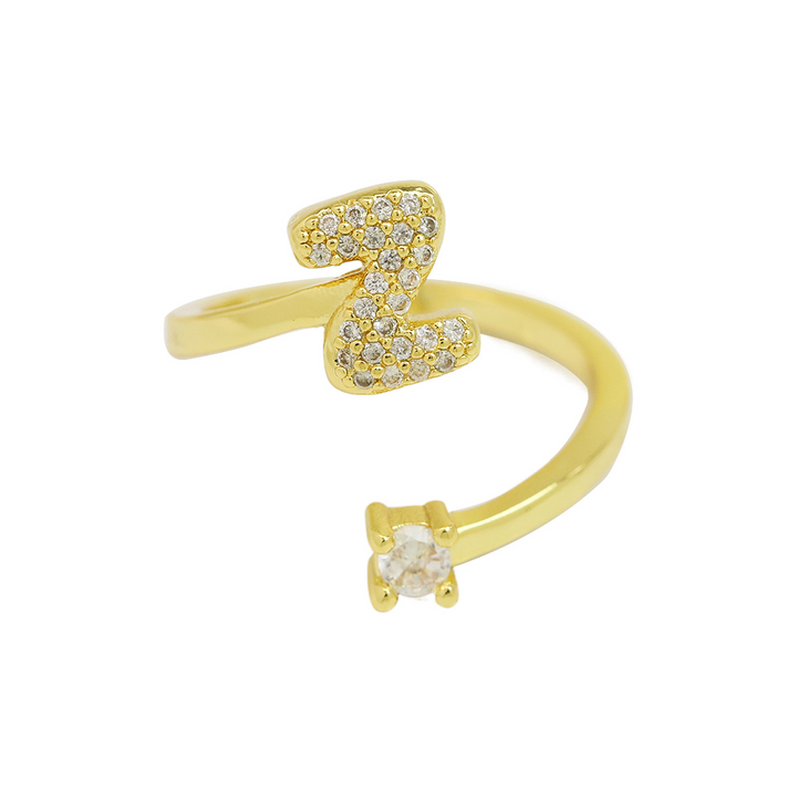 BowLift | Dainty Bubble Diamond Wrap Initial Ring