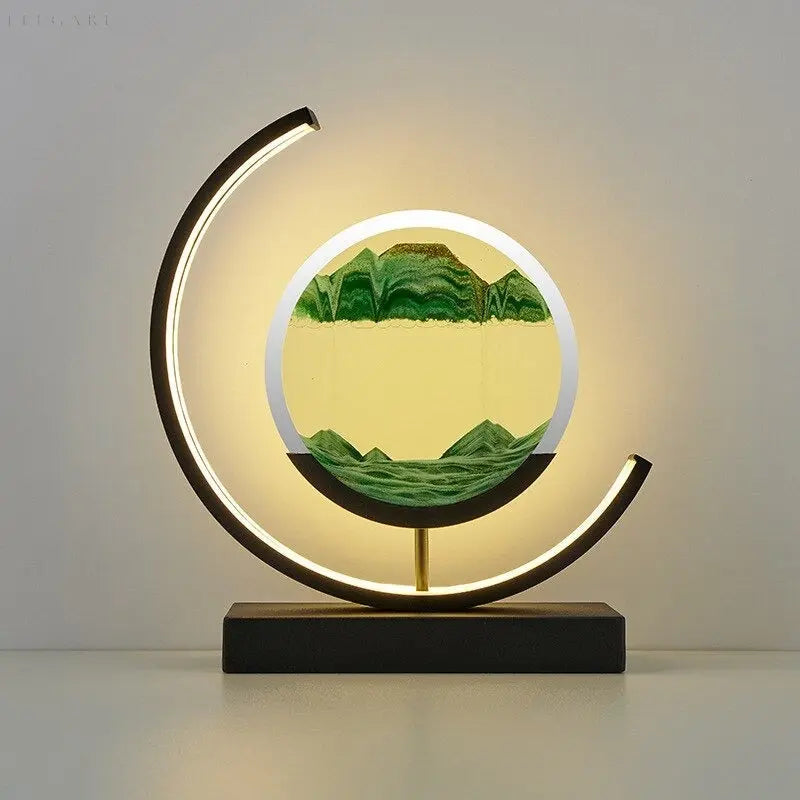 BowLift | ZenScape Harmony Lamp – Atmospheric Lighting with Moving Sand Artwork