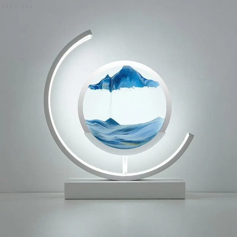 BowLift | ZenScape Harmony Lamp – Atmospheric Lighting with Moving Sand Artwork