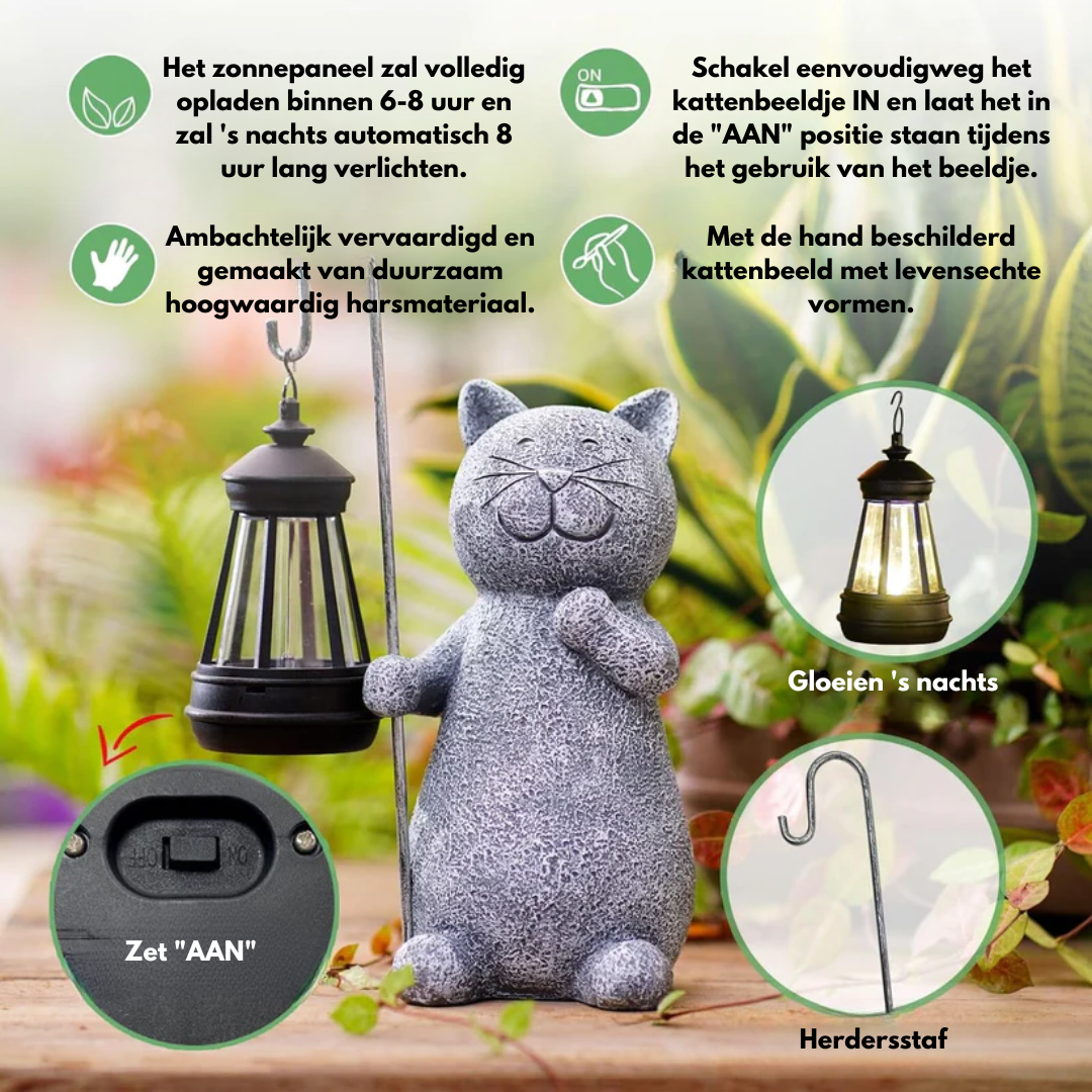 EnchantedKitty - Elegant Decorative Cat for Outdoor Space Bowlift
