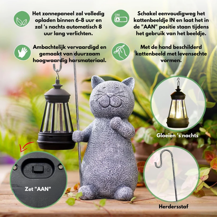 EnchantedKitty - Elegant Decorative Cat for Outdoor Space Bowlift