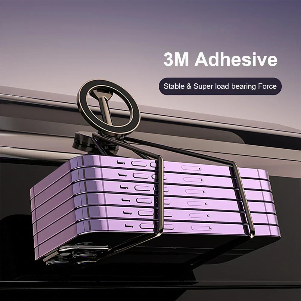 BowLift | 360° Foldable Magnetic Car Phone Holder – Adjustable & Secure Mount for All Smartphones
