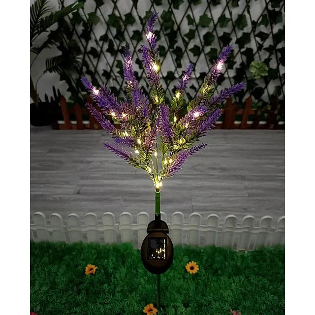 BowLift | Luminous Bloom - Solar LED Garden Flower Lights for Outdoor Décor, Waterproof, Energy Efficient Lavender Design