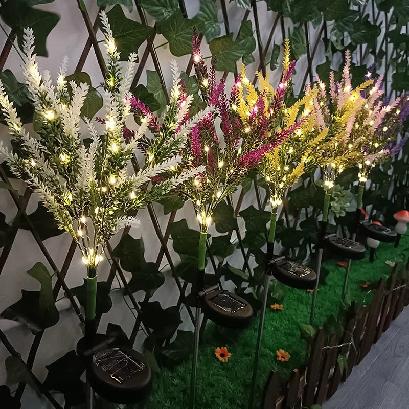 Solar LED Garden Flower Lights - Decorative Lavender Outdoor Lights for Garden and Terrace, waterproof, energy-efficient | Bowlift