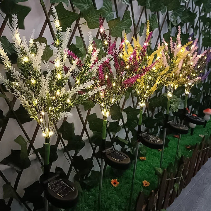 Solar LED Garden Flower Lights - Decorative Lavender Outdoor Lights for Garden and Terrace, waterproof, energy-efficient | Bowlift