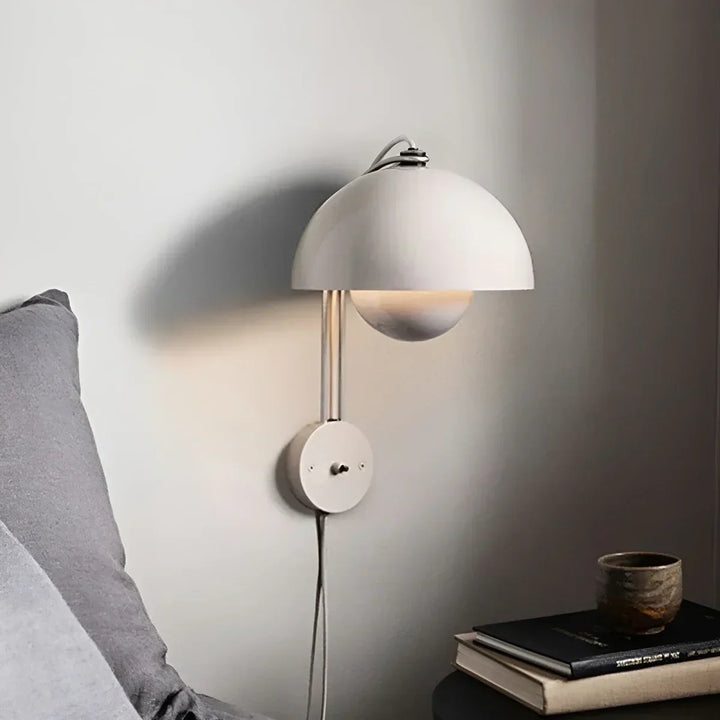 BudLume - Mushroom Light Cozy Scandinavian Wall Lamp Bowlift