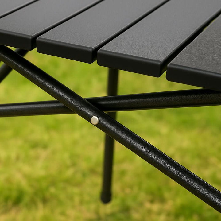 BowLift | Foldable camping table with X-frame & heat-resistant surface