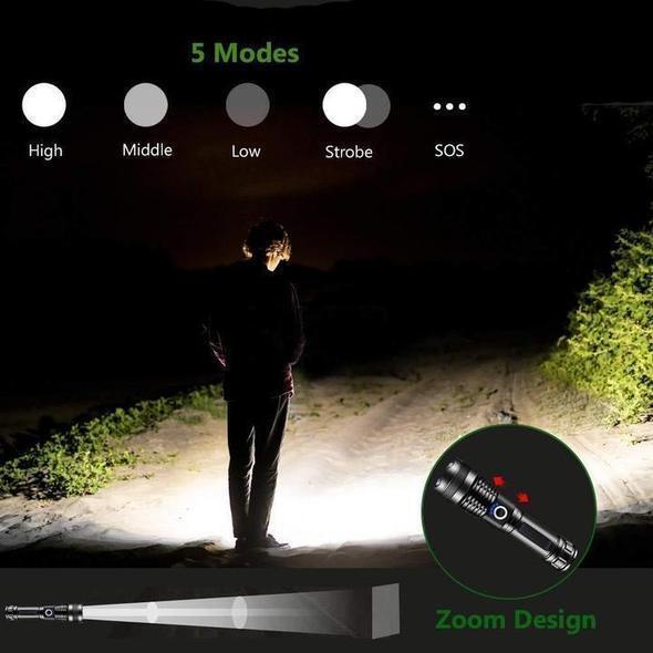 BowLift | High-Power Waterproof LED Flashlight | 30,000–50,000 Lumens Rechargeable Torch