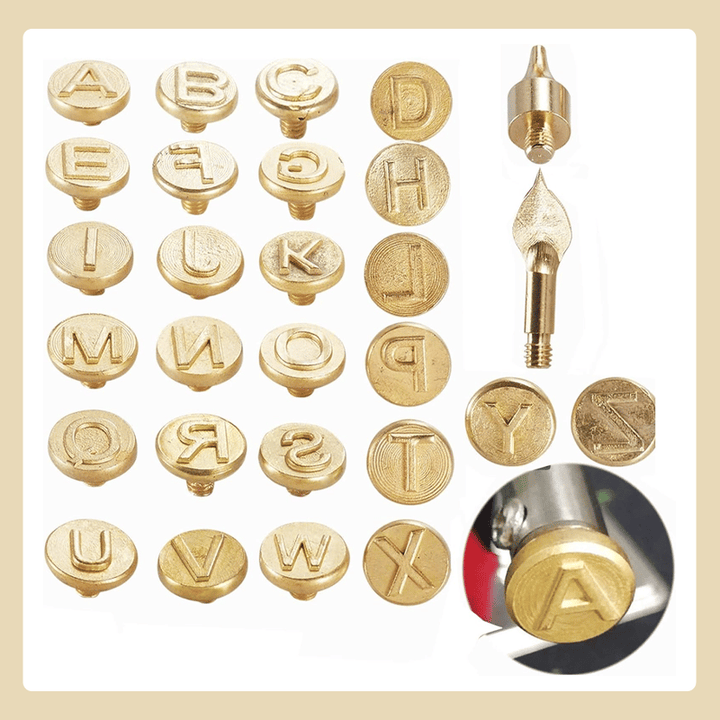 BowLift | 26 Letters Copper Mold —DIY Wood Burning/Carving Set