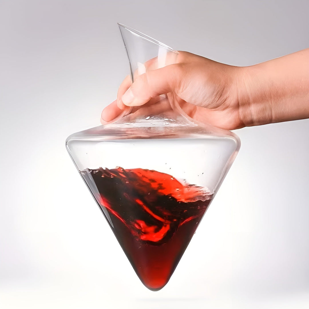 Wine Decanter with Quick Aeration – Elegant Waterfall Design made of Glass | For More Intense Aroma and Stylish Wine Enjoyment | Bowlift