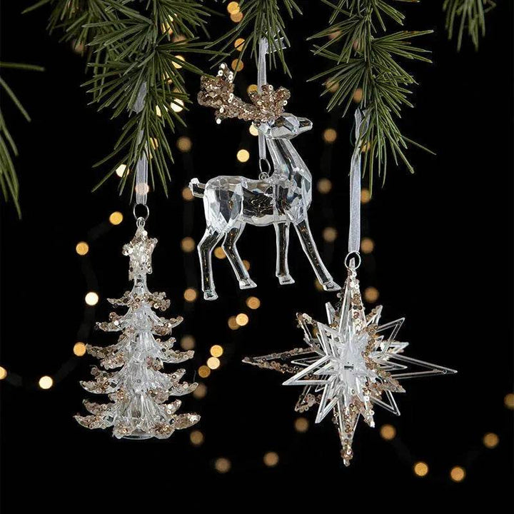 BowLift | Christmas Decorations Sequins Acrylic Transparent Pendant