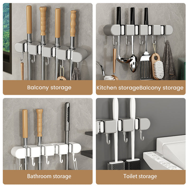 BowLift | Multifunctional Mop Holder with Hooks