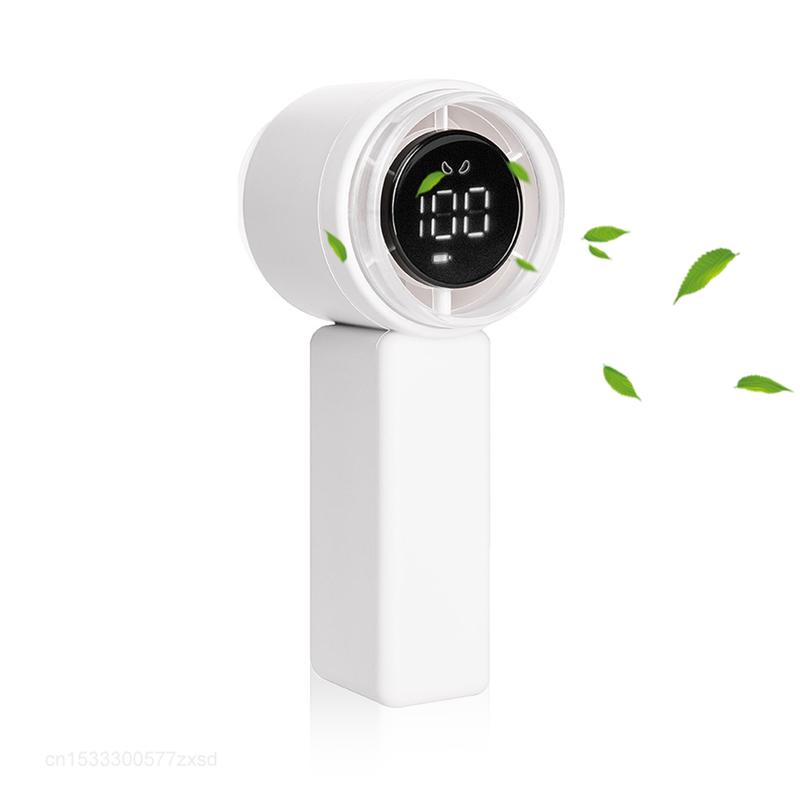 Compact High-Speed Handheld Fan with Digital Display - USB Rechargeable, 5 Speeds | Bowlift