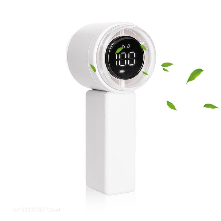 Compact High-Speed Handheld Fan with Digital Display - USB Rechargeable, 5 Speeds | Bowlift