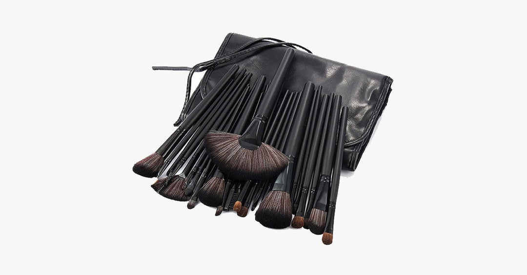BowLift | Black Makeup Brush Set with 32 Brushes and Case – A Complete Makeup Savior