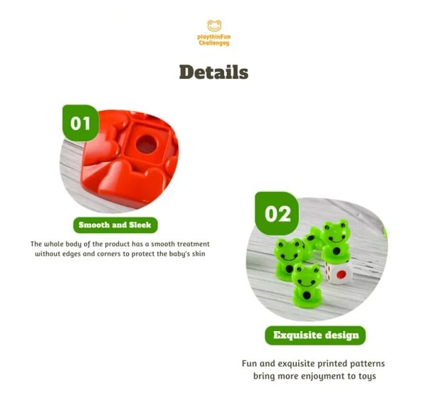 BowLift | Balance Board Game | Montessori Learning Toy | Colorful Frog Design