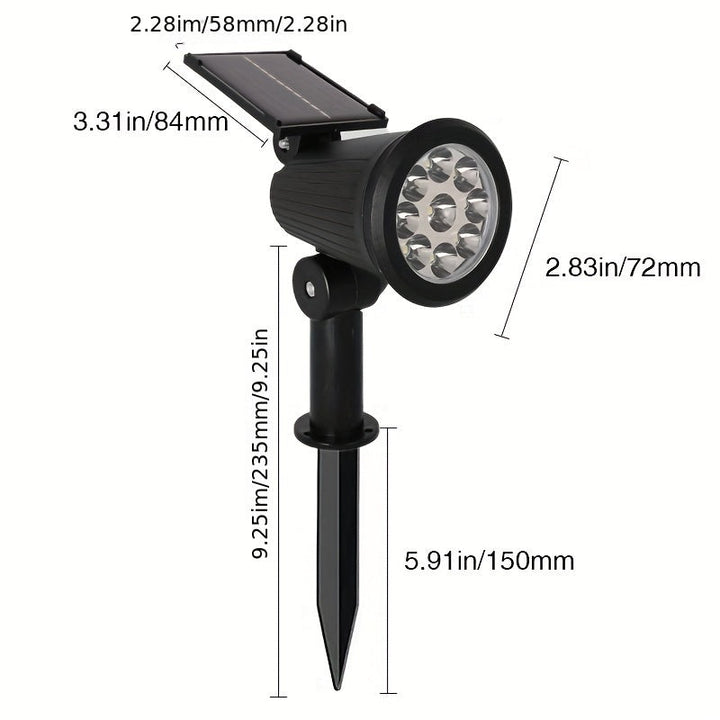 SolarLuxe Spotlight - Sustainable 9LED Garden Lighting | Bowlift