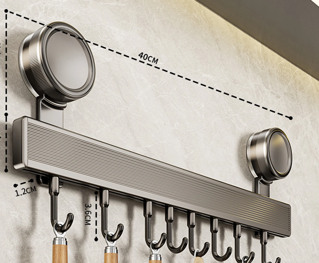 ChefSpace Kitchen Wall Hook Rail Bowlift