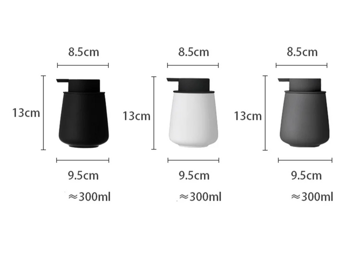 CeramiLux 300 ml Luxury Soap Dispenser made of Ceramic – for Soap, Shampoo, Conditioner or Lotion Bowlift