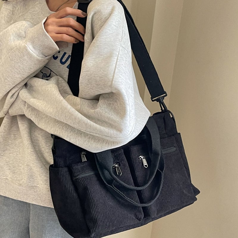 BowLift | Solid Color Corduroy Tote Bag