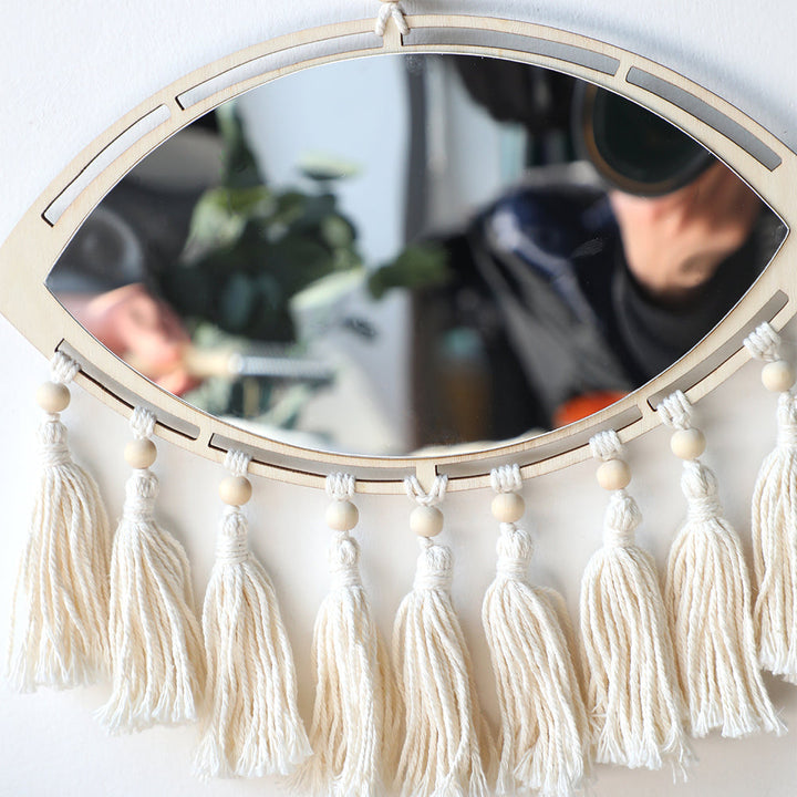 BowLift | Boho Macrame Eye Mirror Wall Decor