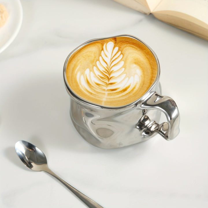 CreArt Mug – Handmade Ceramic Coffee Mug with Unique Crumpled Design | Bowlift