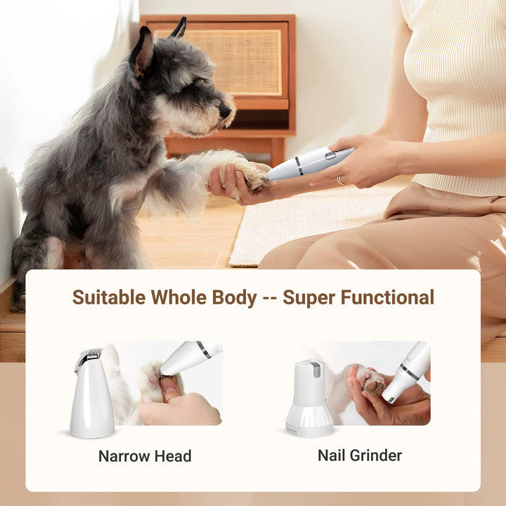 BowLift | Ultimate Pet Grooming Kit - 4-in-1 Electric Clippers with 4 Interchangeable Blades