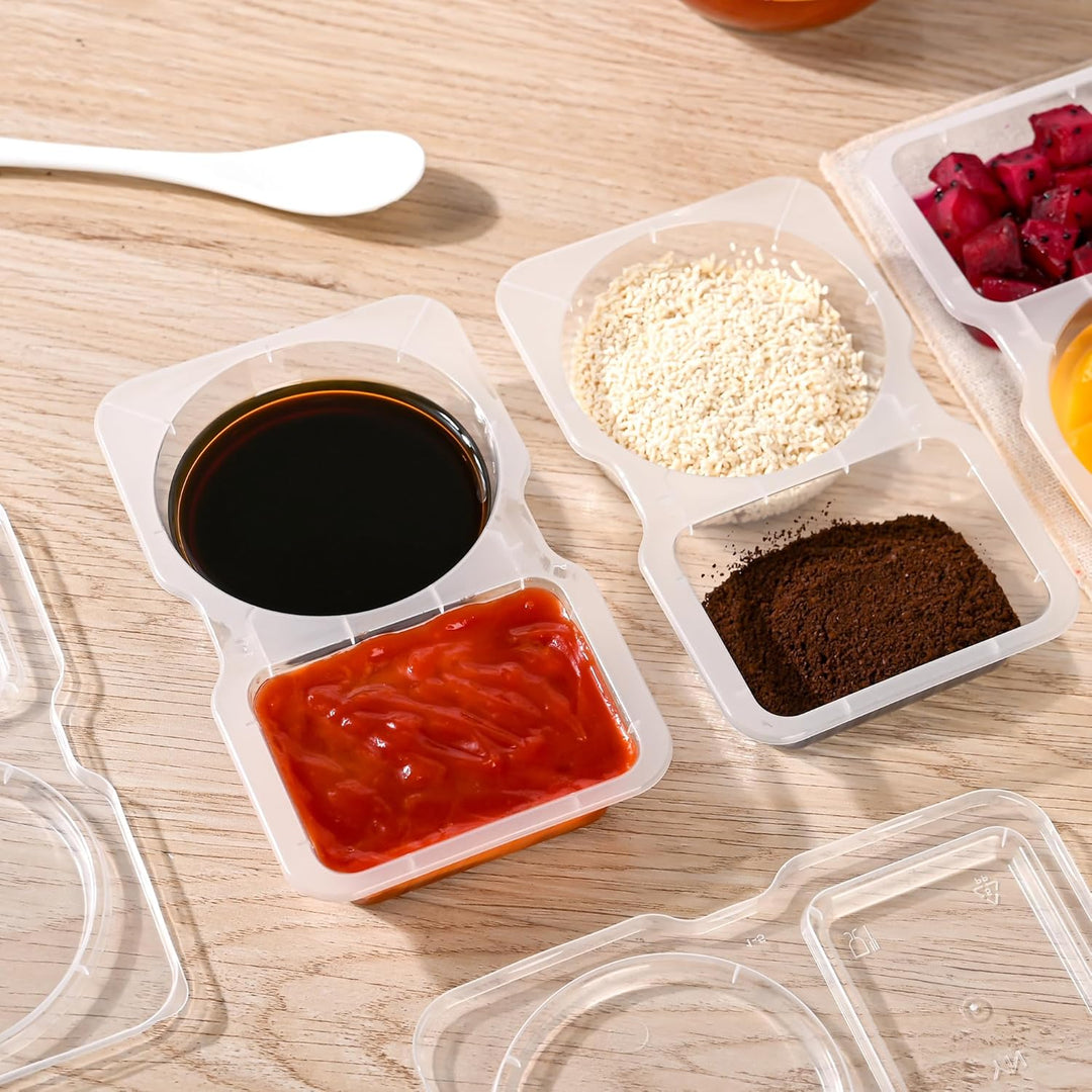 BowLift | Dual Compartment Sauce Container | Leak-Proof | BPA-Free | Portable