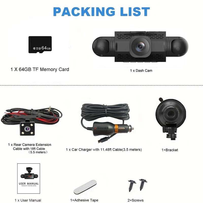 BowLift | 4 Channel FHD Dash Cam