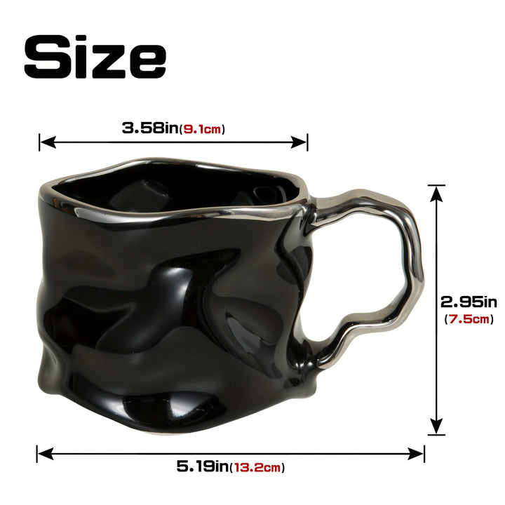 CreArt Mug – Handmade Ceramic Coffee Mug with Unique Crumpled Design | Bowlift