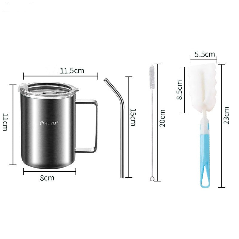 BowLift | Stainless Steel Travel Mug with Leakproof Lid and Straw, for Home, Office, Driving