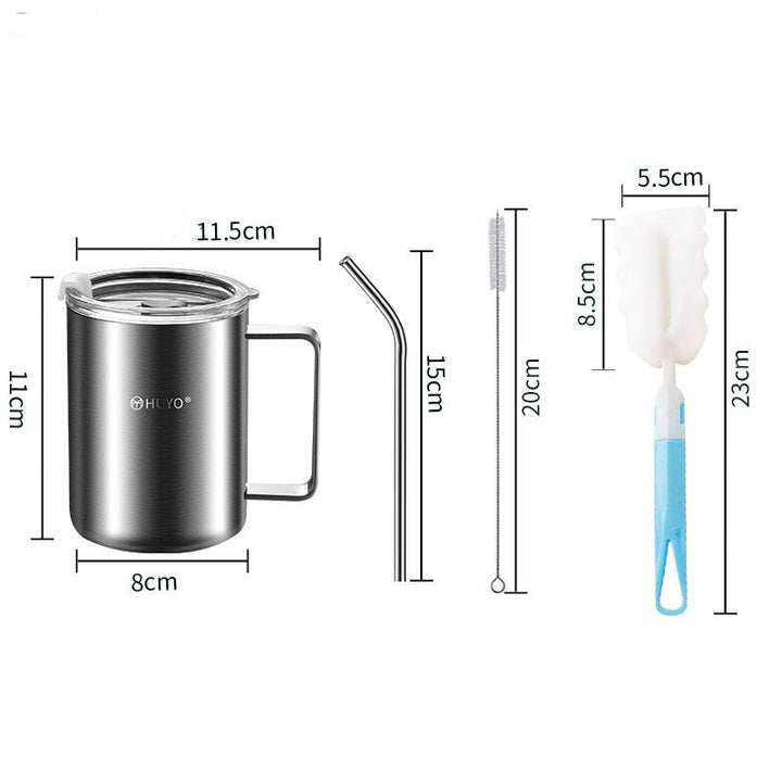 BowLift | Stainless Steel Travel Mug with Leakproof Lid and Straw, for Home, Office, Driving