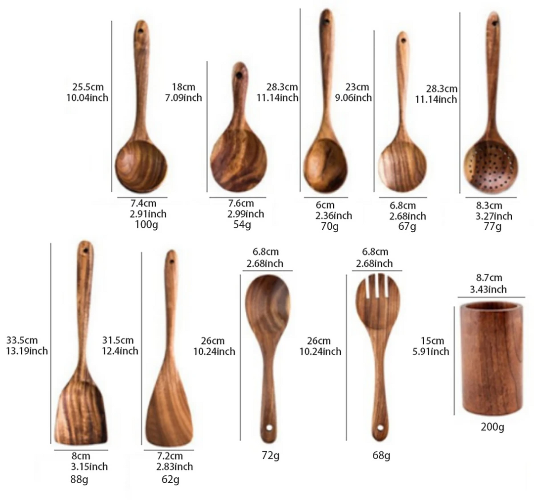 EcoWood – Luxurious cookware set made of wood with storage bucket Bowlift