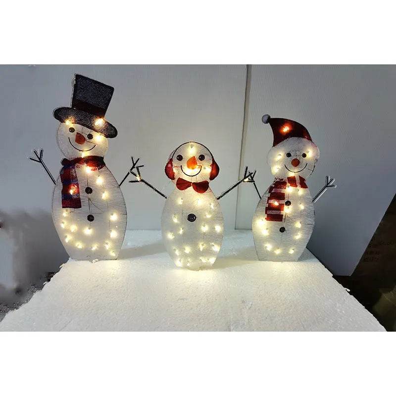 BowLift | Christmas Scene Decoration With LED Lights Christmas Snowman Ornaments
