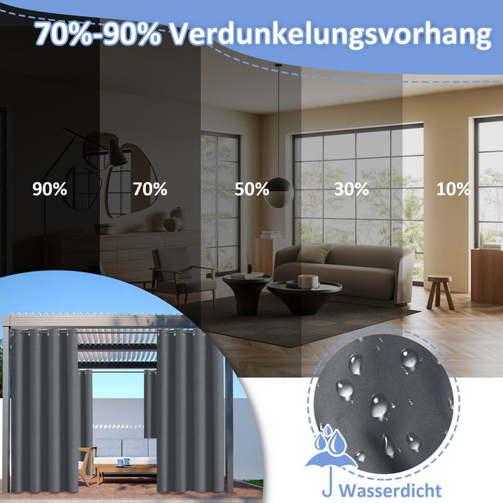 Outdoor Curtain Waterproof with Eyelets | Bowlift