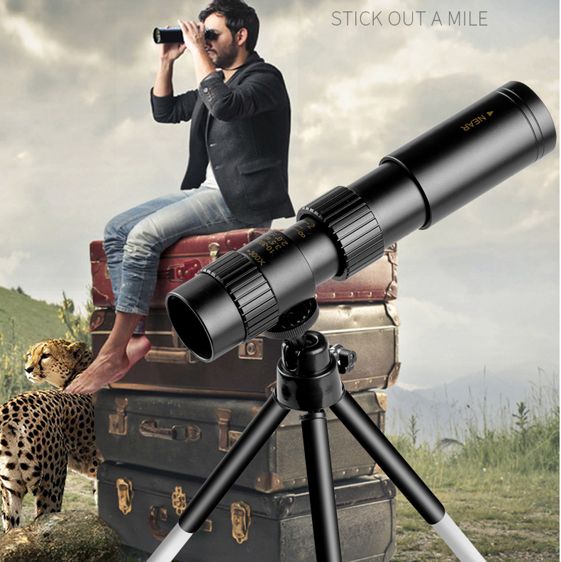 BowLift | 4K 10-300X40mm Super Telephoto Zoom Monocular Telescope