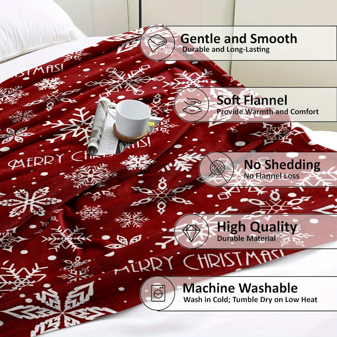 FestiveSnuggle - Luxury Christmas Fleece Blanket for the Holidays Bowlift