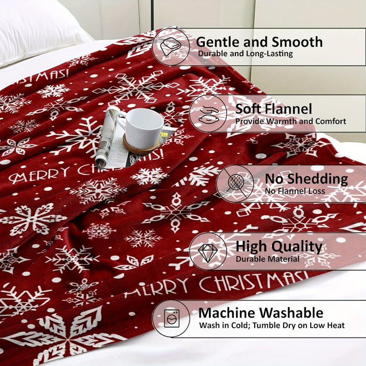 FestiveSnuggle - Luxury Christmas Fleece Blanket for the Holidays Bowlift