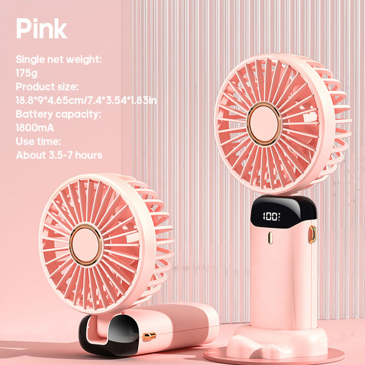 Portable USB Handheld Mini Fan with Phone Stand | Bowlift