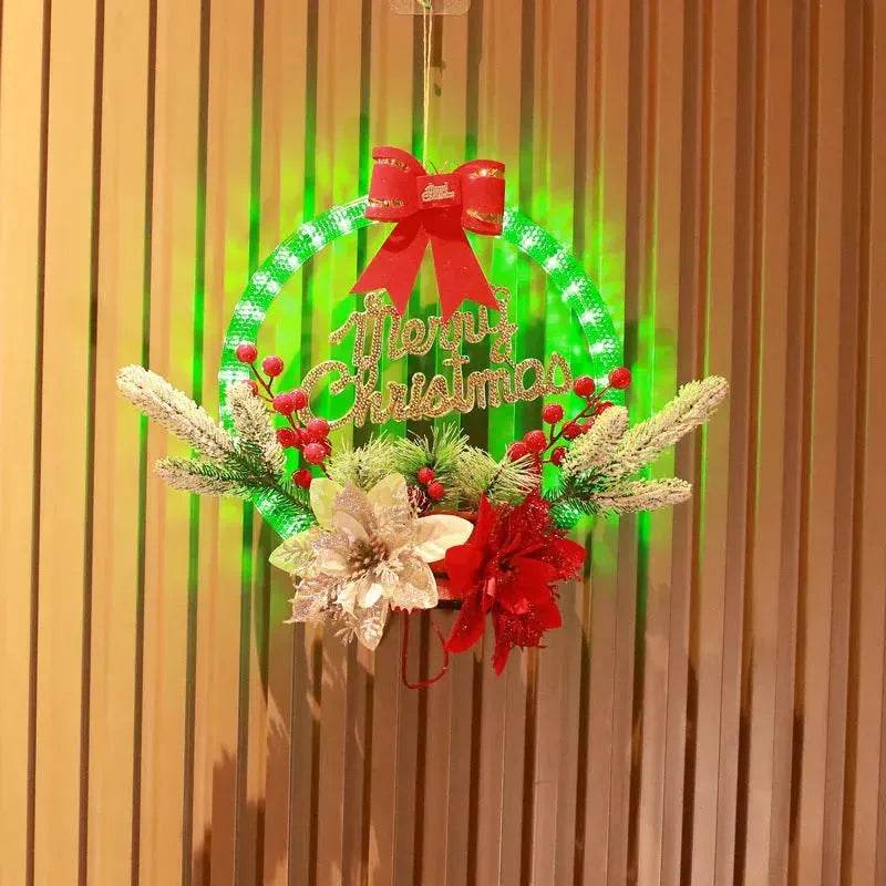 BowLift | Christmas Luminous LED Light Garland Door Hanging wreaths Decorations