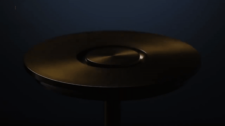 BowLift | Cordless Rechargeable Modern Aura Table Lamp with Touch Controls | Wireless LED Light for Modern Side Tables and Office Desks | Minimalist Table Lamp